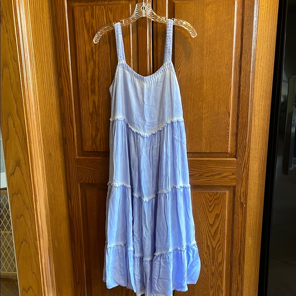 Light Blue Tiered Dress